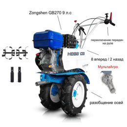 Мотоблок Нева МБ-23ZS МультиАгро с двигателем Zongshen GB270 9 л.с.
