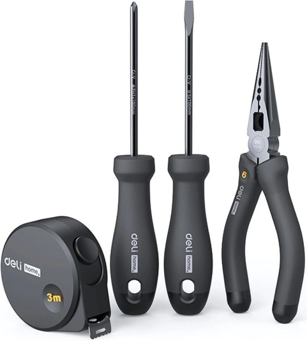 Набор инструментов Deli HT0004 4 предмета диэлектр.покр.