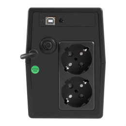 ИБП ExeGate Power NB-500.LED.AVR.2SH.USB (500VA/300W, LED, AVR, 2*EU/Тип F(Schuko), USB, батарея 12V 4.5Ah, Black) EX299481RUS