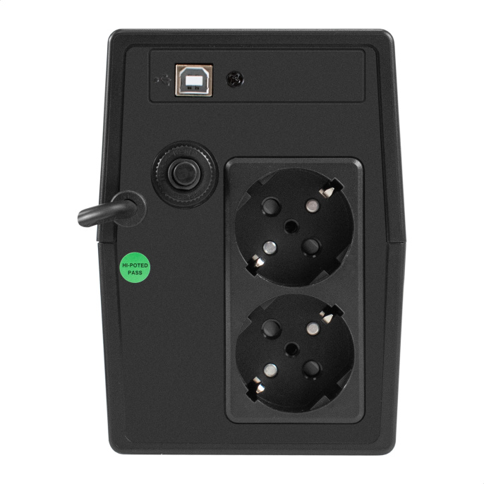 ИБП ExeGate Power NB-500.LED.AVR.2SH.USB (500VA/300W, LED, AVR, 2*EU/Тип F(Schuko), USB, батарея 12V 4.5Ah, Black) EX299481RUS