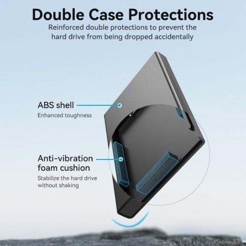 Внешний корпус Vention для HDD/SSD 2.5" USB 3.0 Mirco-B Черный (KPAB0)