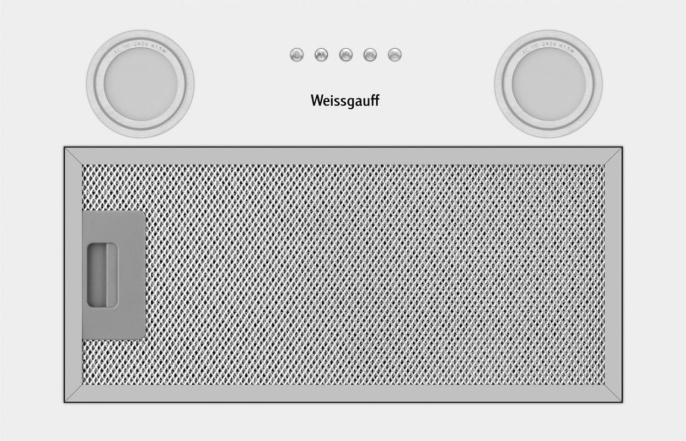 Вытяжка встраиваемая Weissgauff Box 452 White белый управление: кнопочное 1 мотор