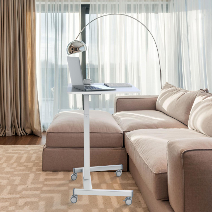 Стол для ноутбука Cactus CS-FDS102WWT, с регулировкой высоты, МДФ, белый