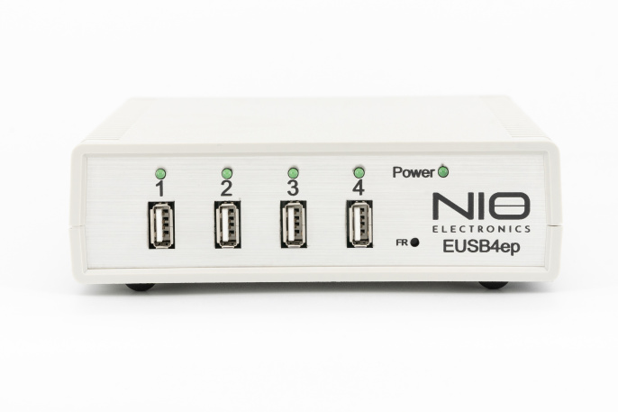 Сетевой концентратор USB NIO-EUSB 4ep USB/IP хаб на 4 порта с 1 блоком питания