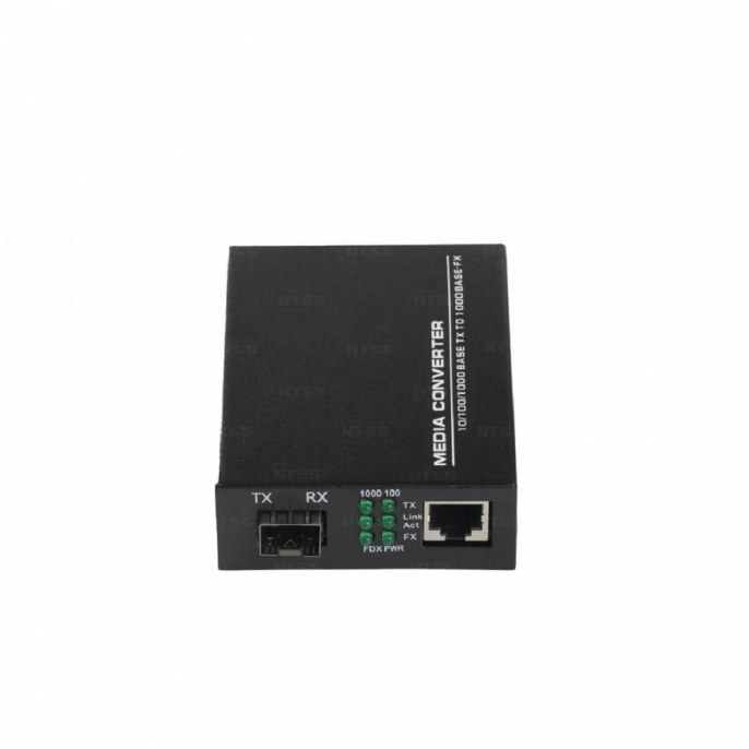 NTSS Медиаконвертер NTSS с RJ45 портом 10/100/1000Base-TX/1000Base-FX, без SFP модуля, расстояние передачи до 3,20,40,60,80,120,160,200 км, DC 5В 2А NTSS-1000-SFP