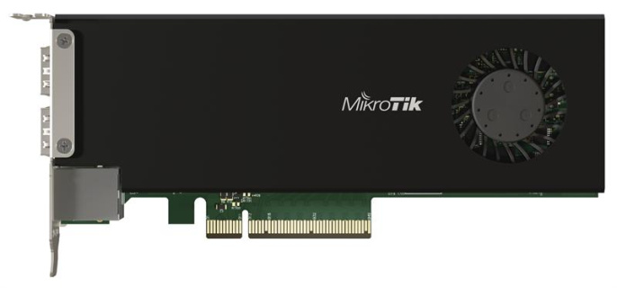 MikroTik CCR2004-1G-2XS-PCIe Сетевая карта 1RJ45 1Гбит, 2*SFP28 25Гбит, 4Гб DDR4 Ram, low profile 2U