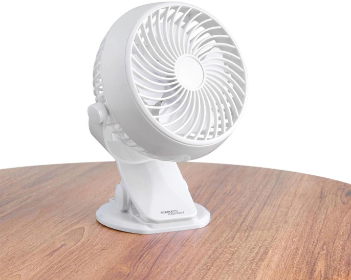 Вентилятор настольный Scarlett Comfort SC-DF111S98, белый