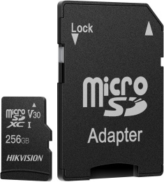 Карта памяти microSDXC Hikvision C1 256 ГБ, 92 МБ/с, Class 10, HS-TF-C1 STD /256G/Adapter, 1 шт., переходник SD