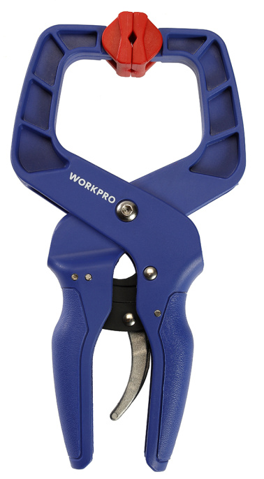 Зажим WorkPro WP232013 38мм усиленное действие храпового механизма, быстросъемный механизм, нейлоновая конструкция для прочности, подходит для крепления, монтажа и других операций