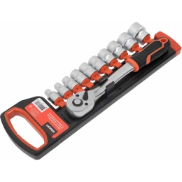 Набор шестигранных головок Gigant с трещоткой 3/8", 11 предметов GSRW-11/38