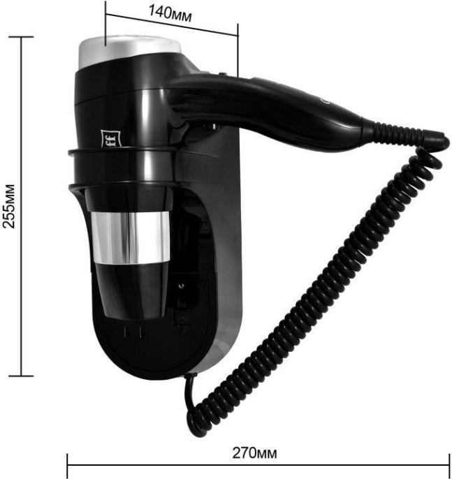 Фен Puff 1600BlB 1600Вт черный/серебристый 0405.013