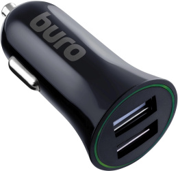 Автомобильное зарядное устройство Buro XCJ-041-2.1A, 2xUSB-A, 10.5Вт, 2.1A, черный