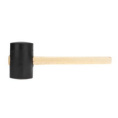 Kranz KR-12-8146 Киянка резиновая 1130 г, черная резина, деревянная рукоятка