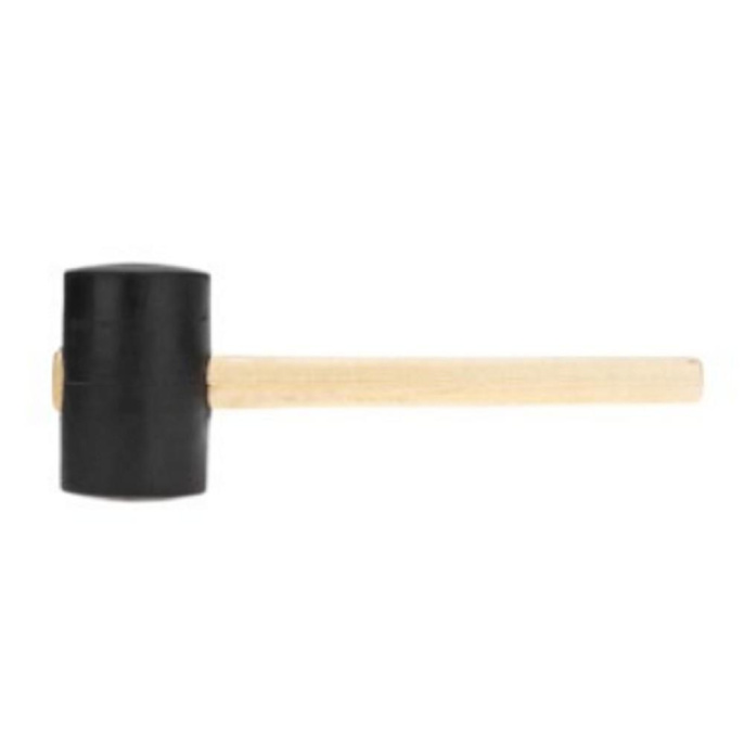 Kranz KR-12-8146 Киянка резиновая 1130 г, черная резина, деревянная рукоятка