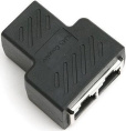 VCOM CT252S Разветвитель RJ-45 8P8C F --2 x 8P8C F ,FTP, ABS пластик, кат. 5e