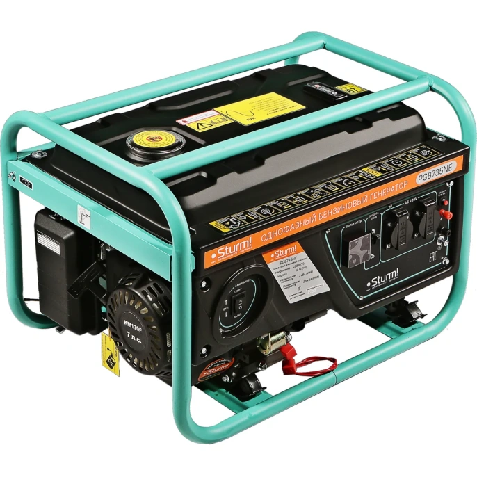 Бензогенератор Sturm 3500 ВА, AVR Авто. Рег.Напр. , эл/ручн старт, 44 кг, бак 15л PG8735NE