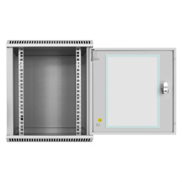 Шкаф телекоммуникационный 10" настенный 9U ExeGate EC-WM-9U.280.G.GREY (10”, 9U, 350x280x420mm (ШхГхВ), передняя дверь закаленное стекло, пыле- и влагозащита IP23, светло-серый RAL 7035) EX298625RUS