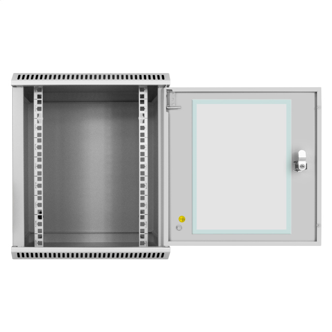 Шкаф телекоммуникационный 10" настенный 9U ExeGate EC-WM-9U.280.G.GREY (10”, 9U, 350x280x420mm (ШхГхВ), передняя дверь закаленное стекло, пыле- и влагозащита IP23, светло-серый RAL 7035) EX298625RUS