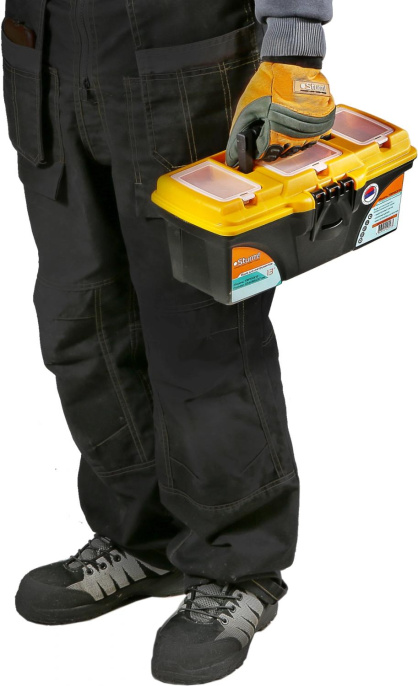 Ящик для инструментов Sturm! TBPROF13 7л 1отд. черный/оранжевый