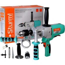 Низкооборотистая дрель Sturm ID20165M