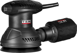 Эксцентриковая шлифмашина TEH TS12532 (мощность: 360 Вт, диаметр подошвы: 125 мм, амплитуда колебаний: 2.4 мм, электронная регулировка оборотов)