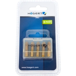 Биты (5 шт; PZ3; 25 мм; сталь S2 TiN) HOEGERT TECHNIK HT1S386