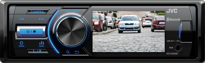 Автомагнитола JVC KD-X560BT 1DIN 4x45Вт v4.2 3" ПДУ RDS