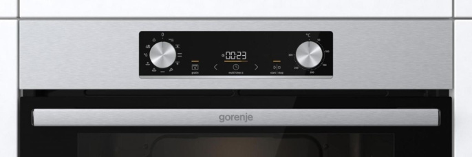 Духовой шкаф электрический Gorenje BO6735E05X, 77л, дверца с 2 стеклами, нержавеющая сталь