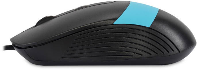 Мышь проводная Oklick 310M, оптическая, USB, 2400dpi, черный и синий [1869099]