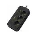 Amper сетевой удлинитель,4,0м, 3 розетки, 3*0,75мм, 10А, 2500 Вт, 4usb, 1Type-C, черный. [JH-1074U-4B]