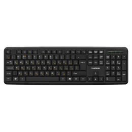Клавиатура ExeGate Professional Standard LY-405 (USB, полноразмерная, влагозащищенная, 105кл., Enter большой, длина кабеля 1,5м, черная, Color Box) EX287138RUS