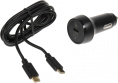 Автомобильное зарядное устройство HAMA H-183327,  USB-C, USB-C, 18Вт, 3A, черный [00183327]
