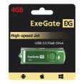 USB-флеш накопитель ExeGate Jet 4GB зеленый USB2.0, 480Mbps, пластик/металл EX302031RUS