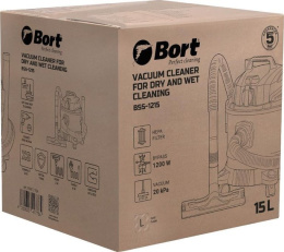 Строительный пылесос Bort BSS-1215 1200Вт (уборка: сухая/влажная/выдув/сбор воды) синий