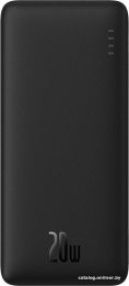 Портативное зарядное устройство Baseus Airpow PPQD090001 Fast Charge Power Bank 10000mAh 20W Black With Cable USB to Type-C 30cm ультратонкий, компактный, быстрая зарядка, двойной вход