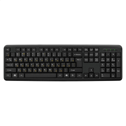 Комплект ExeGate Professional Standard Combo MK120-OEM (клавиатура влагозащищенная 104кл. + мышь оптическая 1000dpi, 3 кнопки и колесо прокрутки; USB, длина кабелей 1.5м, черный, brown box) EX287139RUS