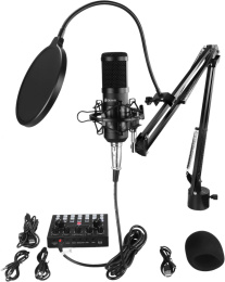 Микрофон проводной Оклик SM-600G 2.5м черный 1796784