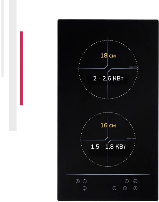 Индукционная варочная поверхность Simfer H30I72S002, конфорок: 2 шт., стеклокерамика, независимая, черный