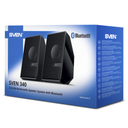 Колонки Bluetooth Sven 340,  2.0,  черный [sv-021399]