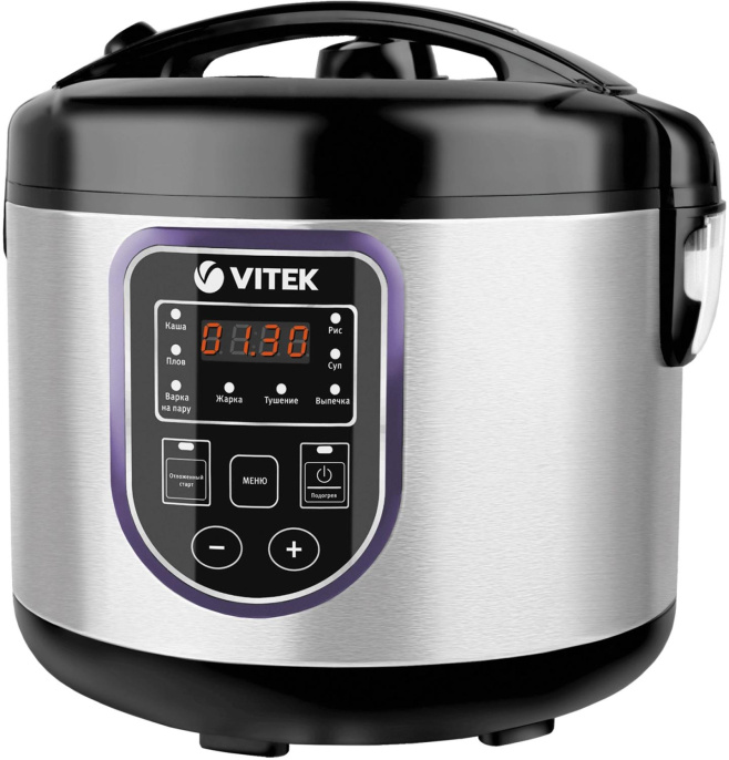 Мультиварка Vitek Prive VT-4202, 900Вт, серебристый/черный