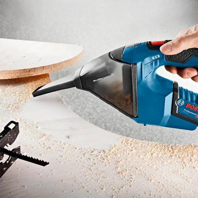 Строительный пылесос Bosch GAS 12 V Solo без АКБ и ЗУ уборка: сухая синий