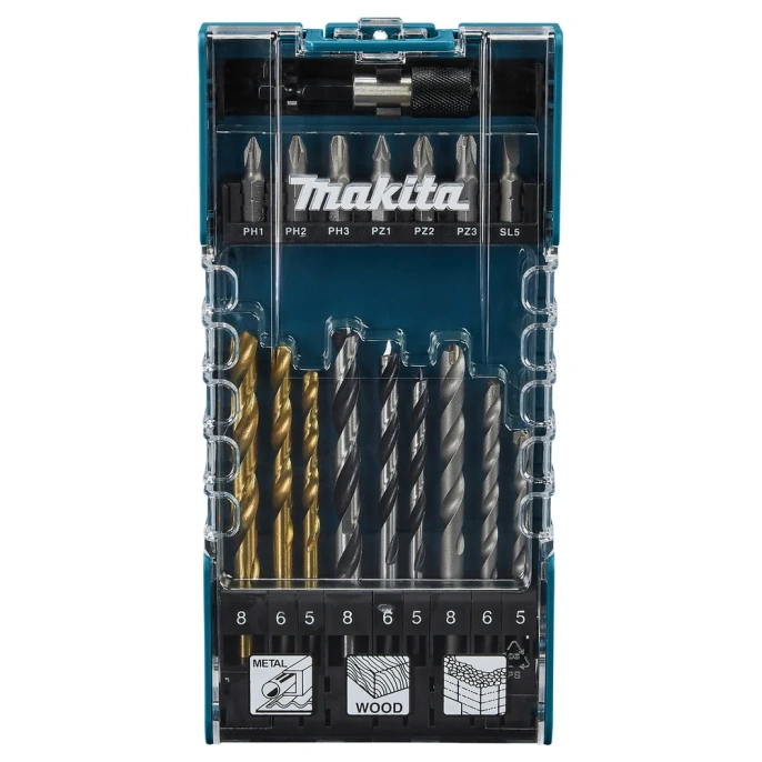 Набор сверл и бит 17 шт Makita D-74887