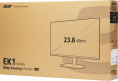23.8" Монитор Acer EK241YHBI, 1920x1080, VA, 75Гц, 1хHDMI, черный [um.qe1ee.h02]