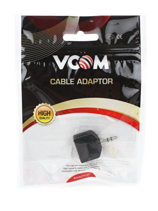 VCOM VAD7847 Переходник разветвитель аудио 3.5 Jack M - 2x3.5 Jack F , стерео