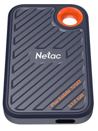 512ГБ Внешний диск SSD NETAC ZX20 NT01ZX20-512G-32BL, USB-C, запись - 1800МБ/с, чтение - 2000МБ/с, синий