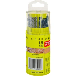 Набор сверл RAK18DMIX (18 шт; 3-10 мм) Ryobi 5132004669