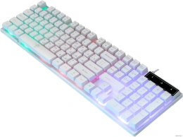 Клавиатура KG-23U WHITE Nakatomi Gaming - игровая с RGB-подсветкой, USB, белая