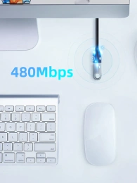 Удлинительный кабель CABLETIME CA14L (CT-AMAF2.0-PB2) 2 м, черный, ПВХ USB2.0 AM-AF