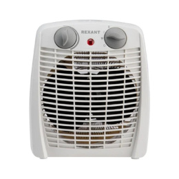 Rexant 60-0033 Тепловентилятор электрический настольный 2кВт со спиральным нагревательным элементом, белый