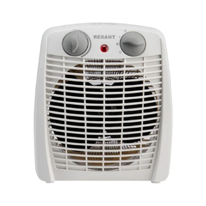 Rexant 60-0033 Тепловентилятор электрический настольный 2кВт со спиральным нагревательным элементом, белый